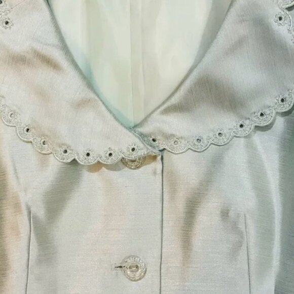 Le Suit Key Lime Green Suit Blazer Jacket and Pencil Skirt Set - Picture 2 of 14